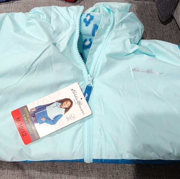 NWT Eddie Bauer Kids Teal 2-Piece Jacket in M-10/12 - Picture 7 of 8